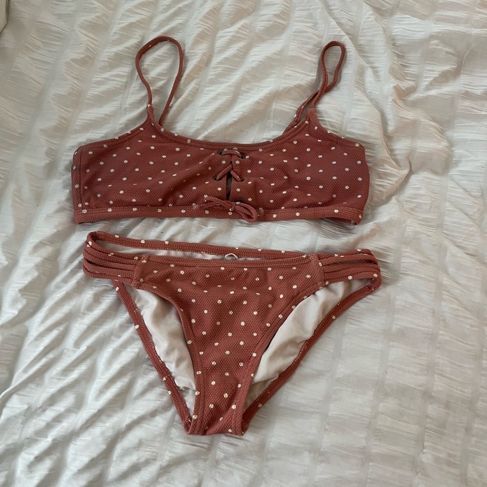 Poka dot bathing suit